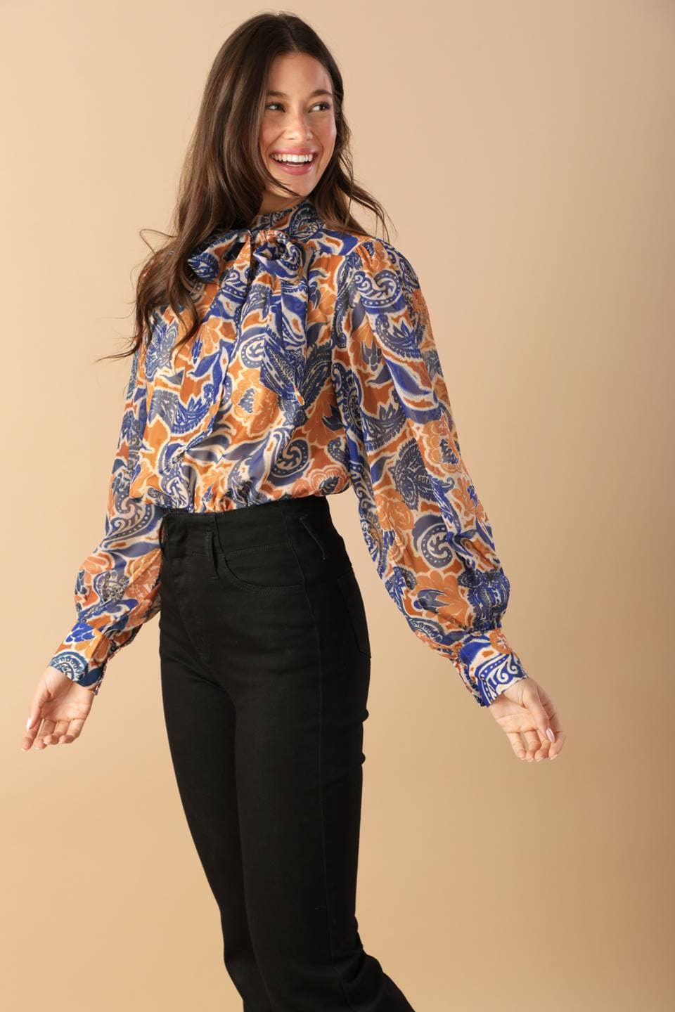 A printed woven top - IT13429