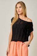 Ladder Knit Boxy Sweater