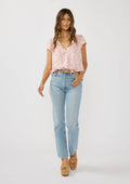 Floral Smocked Flutter Top