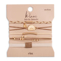 "Rise" Cream and Tan With Gold & Sun Accents Hair Tie Bracelets