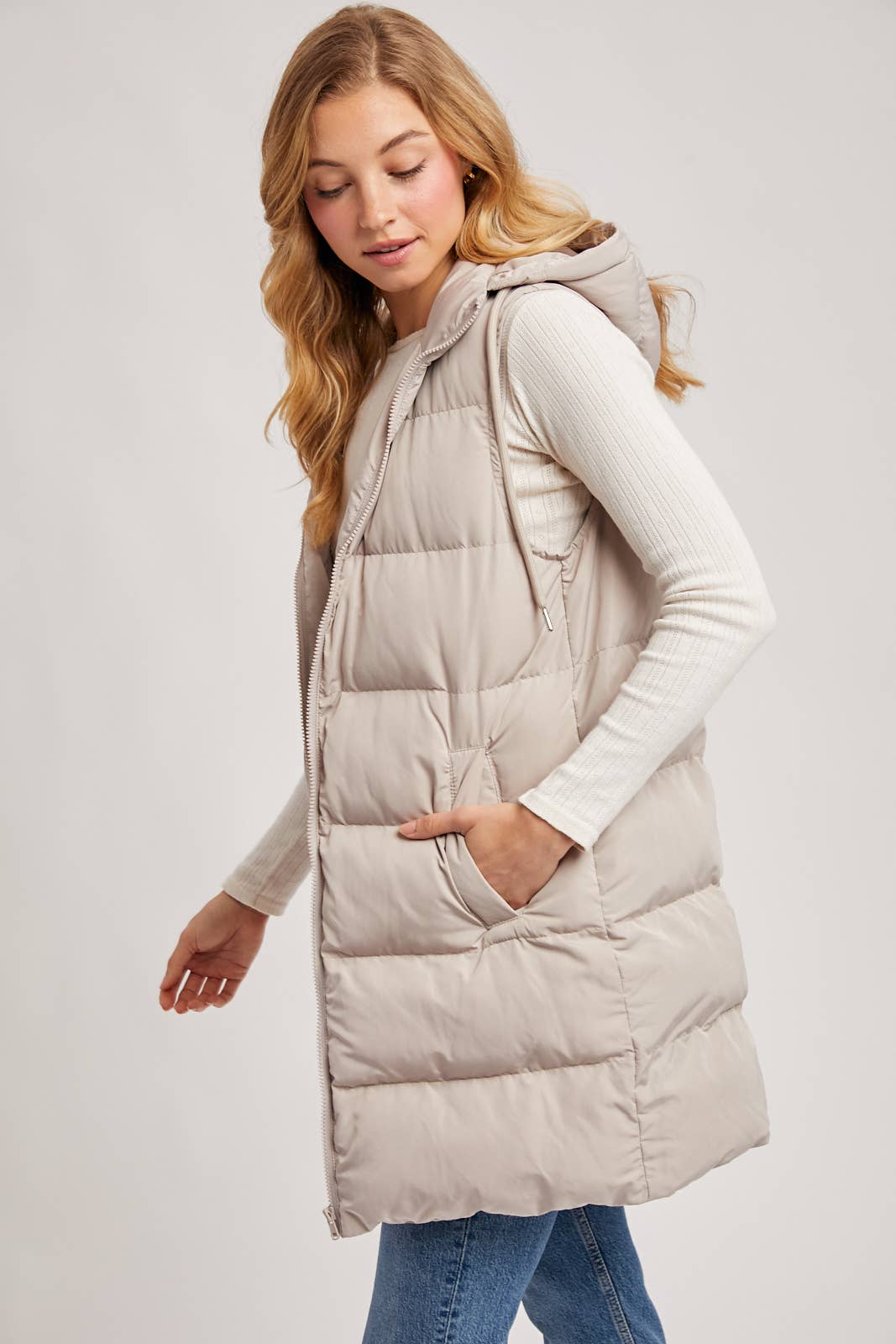 Longline Puffer Vest