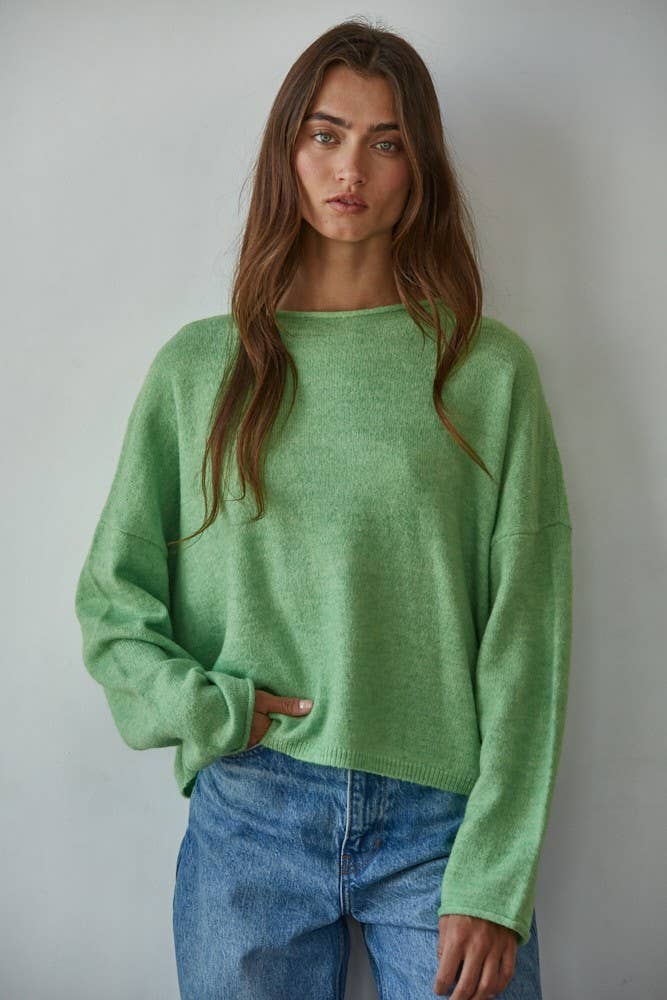 Rolled Neck Sweater Top