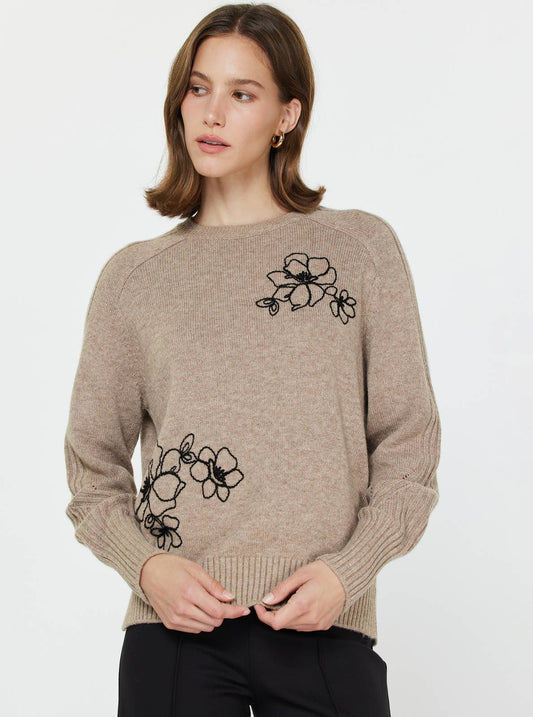 Cashmere Blend Embroidered Sweater