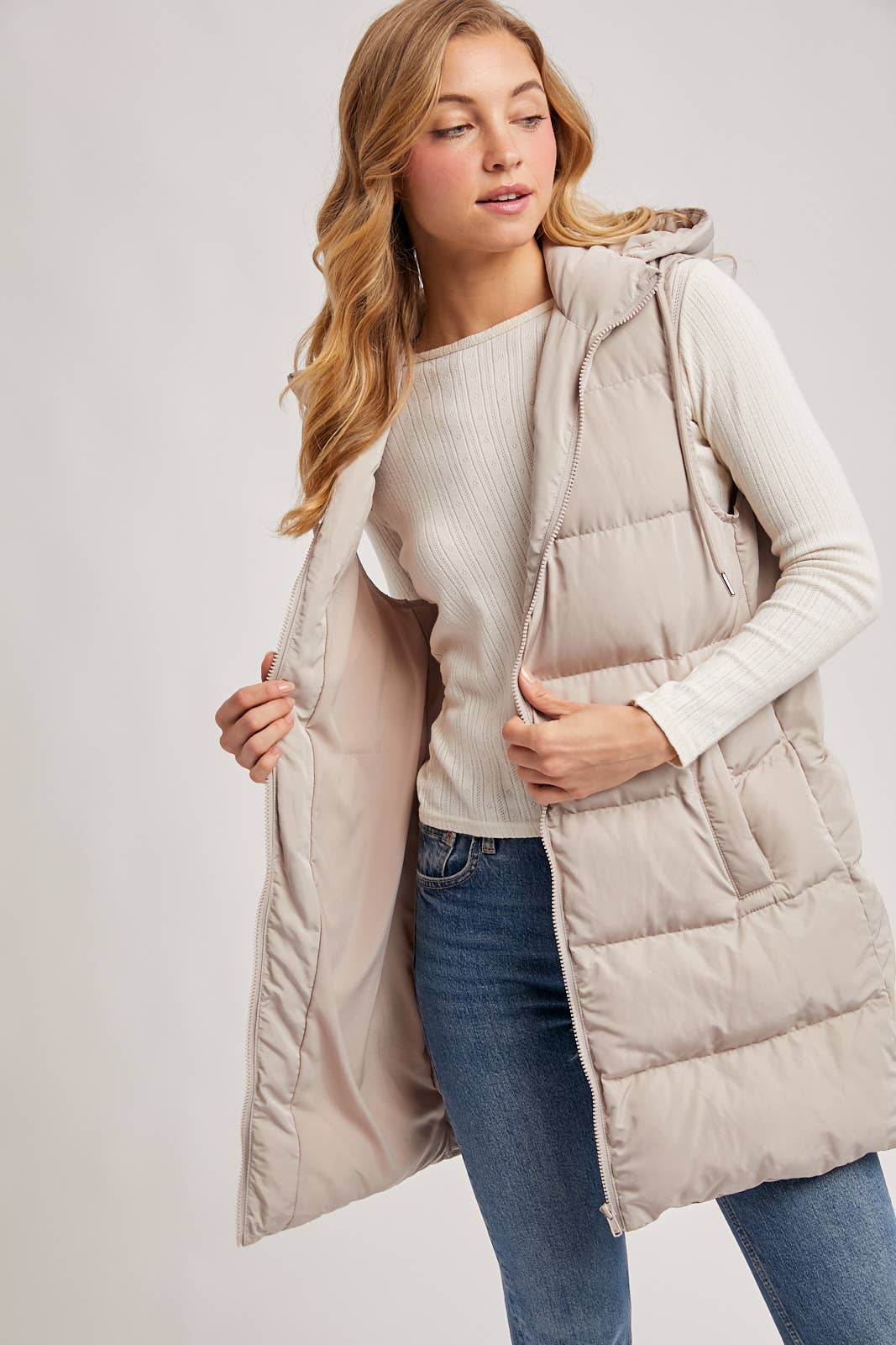 Longline Puffer Vest