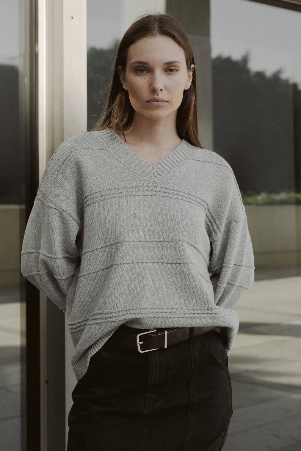 The April Sweater | V-Neck Ribbed Sweater