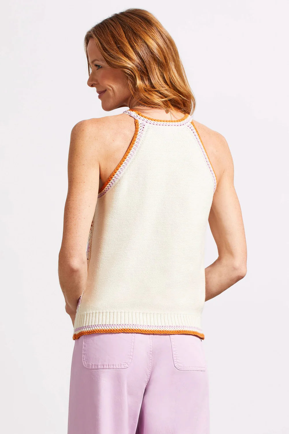 Crochet Cotton Retro Sweater Tank by Tribal