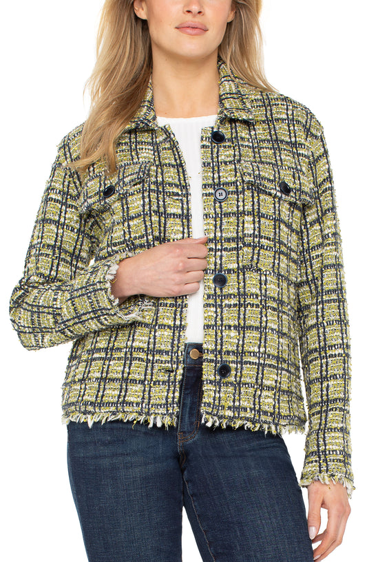 Cargo Shacket with Fringe by Liverpool