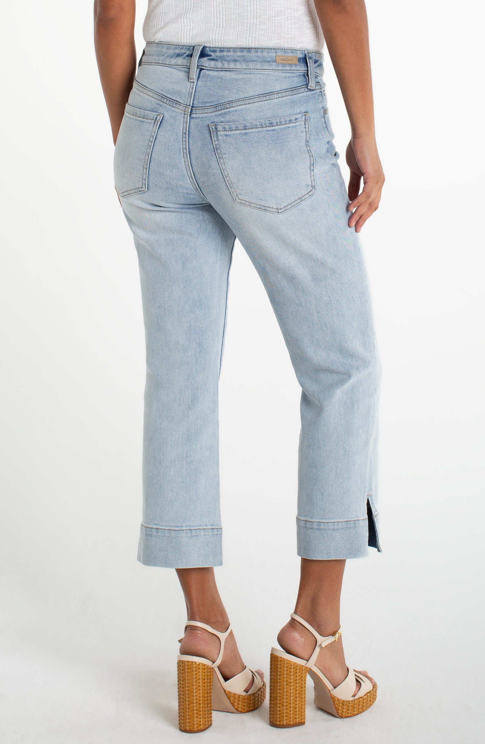 Kennedy Crop Straight Leg with Wide Hem and Slit by Liverpool