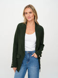 Six Fifty Dark Green Sweater Blazer